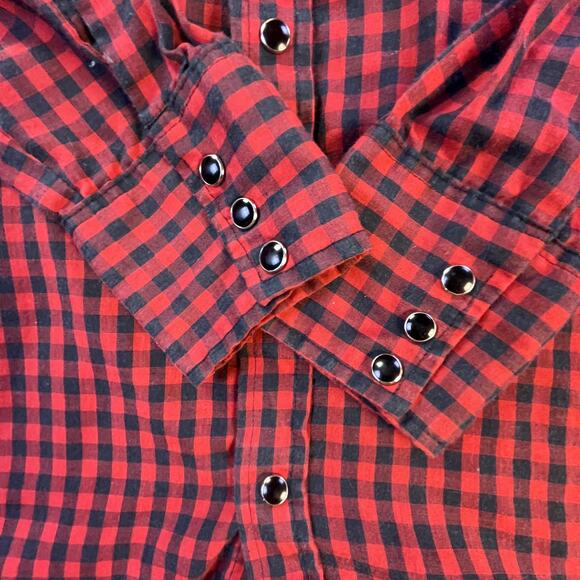 Vintage DeeCee Rangers Plaid Pearl Snap Shirt - Picture 3 of 10